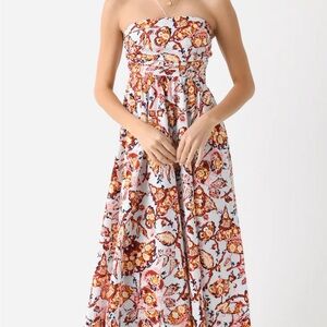 A.L.C. TATE FLORAL MIDI DRESS